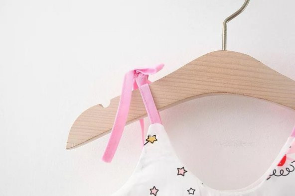 Kız Çocuk Bebek Şapkalı Mavi Star Rabbit Elbise - 4