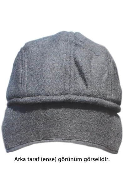 yoncatotpan Kış ve Sonbahar için Siyah Klasik Model Kulak Kapatan Kasket Şapka Esnek ve Rahat - 3