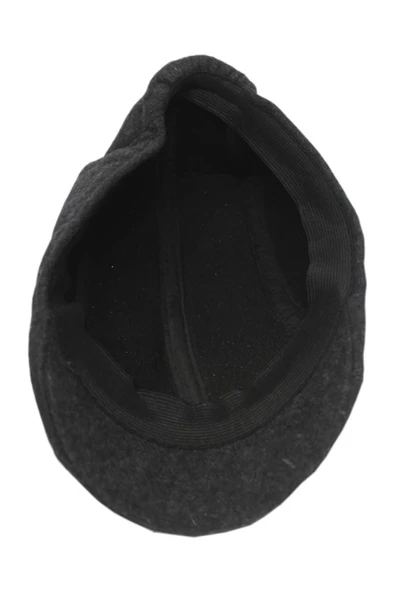 yoncatoptan Sonbahar ve Kışlık Ekose Siyah Kasket Şapka - 3