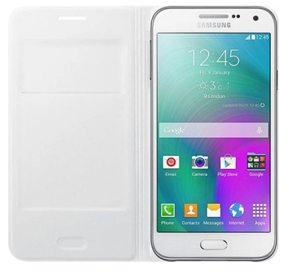 Samsung Galaxy E7 Flip Wallet Cüzdan Kılıf, Beyaz EF-WE700BWEGWW