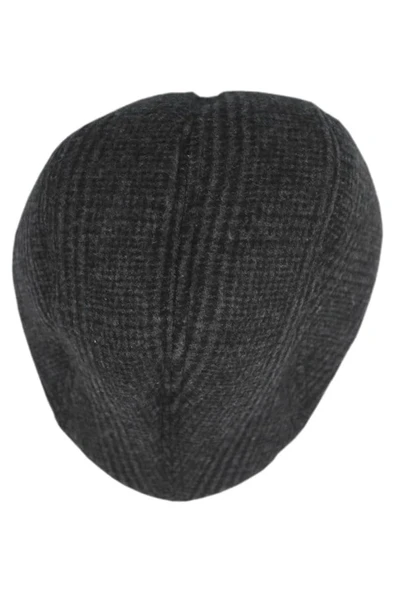 yoncatoptan Sonbahar ve Kış için Füme Desenli Kulaksız Kasket Şapka - 2