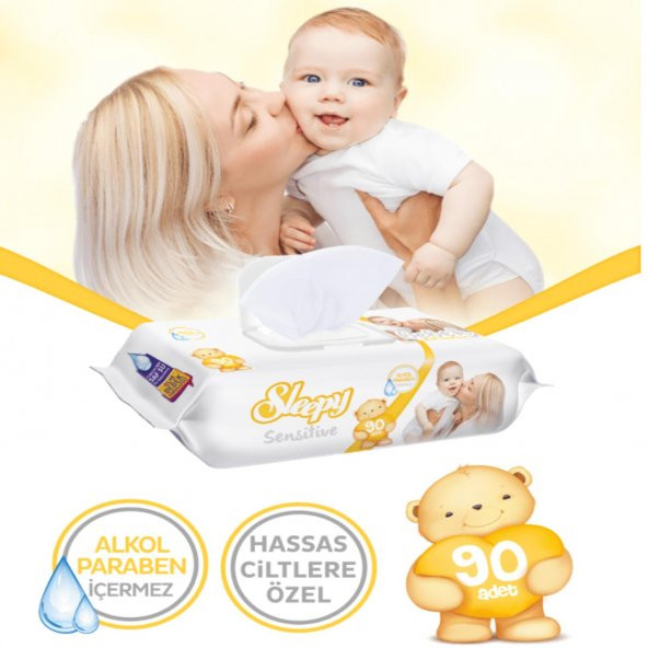 Sleepy Sensitive 90 lı 24 Paket Islak Mendil - 2