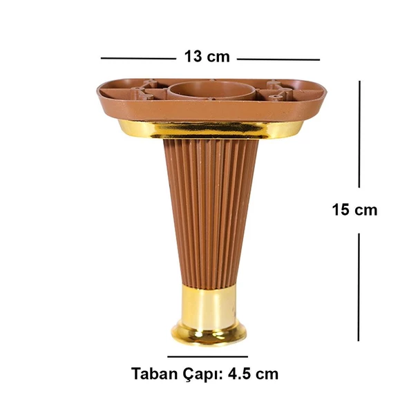 Mobilya Kanepe Puf Sehpa Koltuk Ayağı 15 cm Baza Ayak - 7
