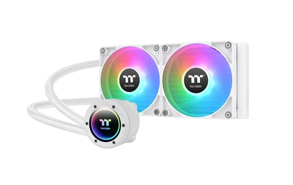 Thermaltake TH240 Beyaz V2 ARGB Led Fanli 240mm Intel/AM5 Uyumlu Sivi Sogutma Sistemi