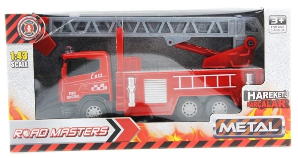 Die Cast Sürtmeli Merdivenli İtfaiye Aracı - 10