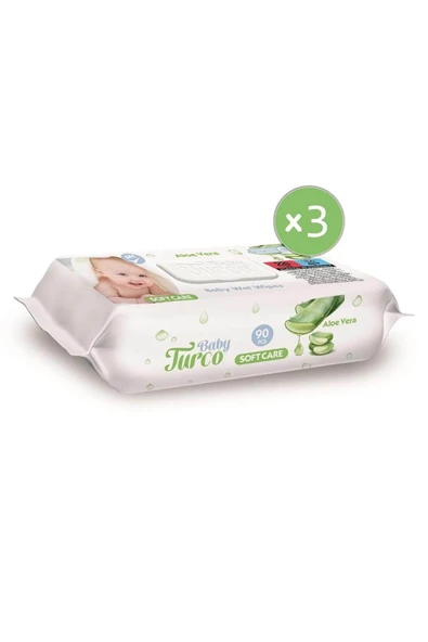 Baby Turco Softcare Aloe Vera Islak Bebek Havlusu 3'lü Paket - 2