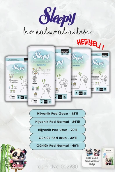Bio Natural Sleepy Ped Ailesi Avantajlı Paket ve Rosie ürün görseli