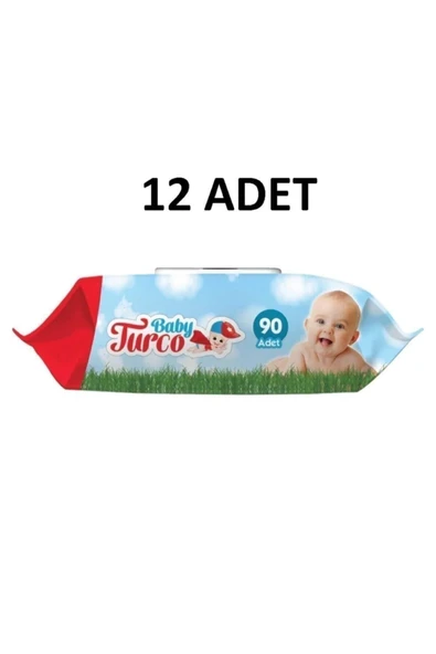 Baby Turco Islak Havlu Klasik 90 Lı X12