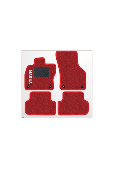 Isuzu D-Max 2002-2012 Kırmızı Halı Kırmızı Kenar Petek Topuk - Resim 3