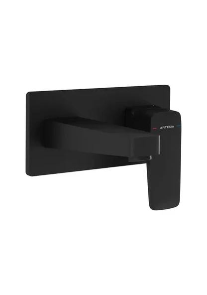 Artema A4273836 Root Square Ankastre Lavabo Bataryası Mat Siyah ürün görseli 1