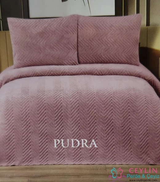 WELLSOFT TEK KİŞİLİK YATAK ÖRTÜSÜ PUDRA ürün görseli