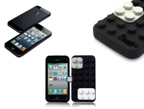 Lego Şekilli iPhone Kılıfı (Siyah)