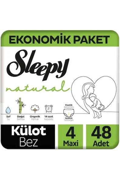 Sleepy Külot Bebek Bezi Natural Beden:4 (7-14KG) Maxi 288 Adet Ekstra Fırsat - 2