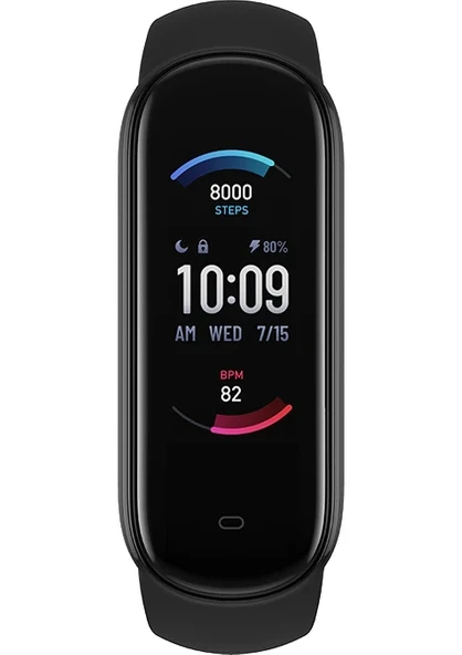 Amazfit Band 5 Bileklik  Adım Sayar Uyku Tabibi Gps Suya Toza Dayanaklı  Siyah - 2