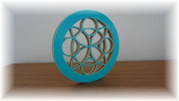 3D Renkli Çiçek Mandala Plastik Aparat - 4