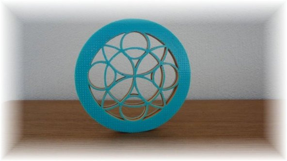 3D Renkli Çiçek Mandala Plastik Aparat - 5