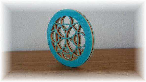 3D Renkli Çiçek Mandala Plastik Aparat - 7