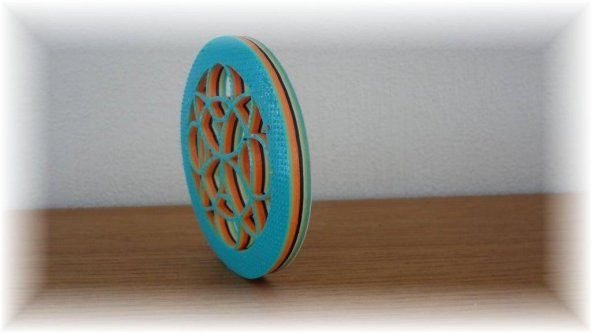 3D Renkli Çiçek Mandala Plastik Aparat - 8