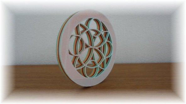 3D Renkli Çiçek Mandala Plastik Aparat - 11