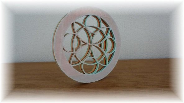 3D Renkli Çiçek Mandala Plastik Aparat - 12