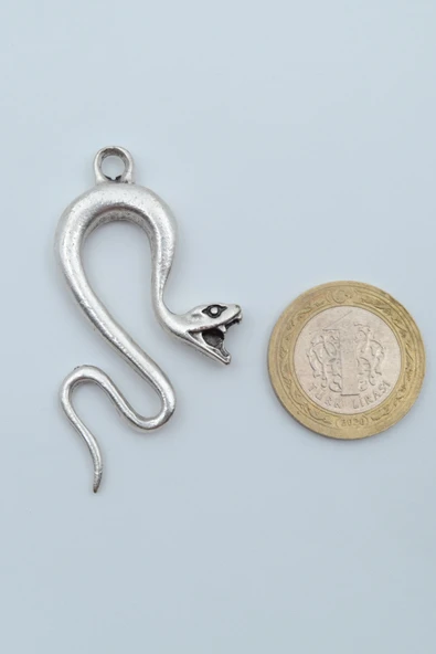 Yılan Gümüş Kaplama Düz Zincir Kolye - Resim 4