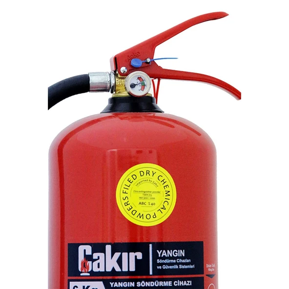 ÇAKIR 6 KG Yangın Söndürme Tüpü - Kuru Kimyevi Tozlu ABC - Resim 2