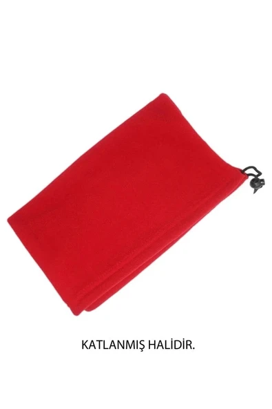 Yeni Sezon Unisex Sonbahar ve Kış için Polar Boyunluk Kırmızı - 5