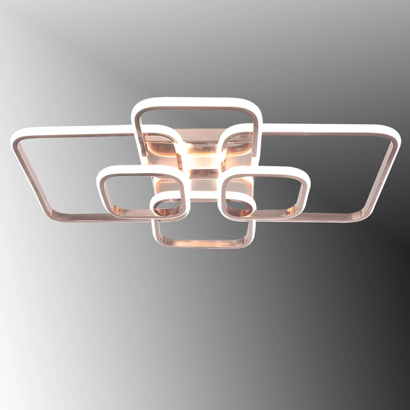 TT Aydınlatma TT500-6-FSR  Fransız Sarı Kaplama Plofonyer 6 lı Led Avize ürün görseli 1