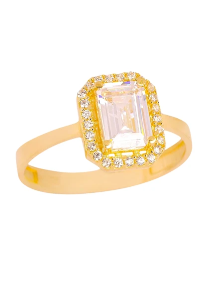 Cigold Taşlı Yüzük 14 Ayar Altın 1.78 Gr OA-C11501029148 - 2