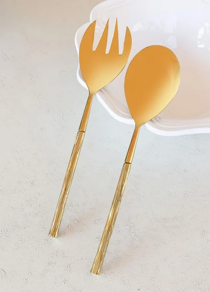 The Mia CKB0179 Goldy Salata Servis Takımı 2 Parça - 2
