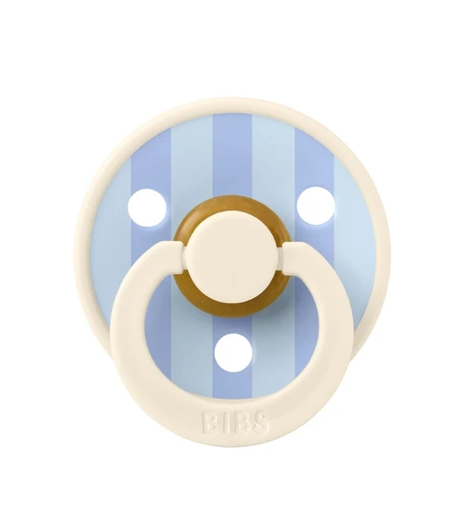 Bibs Studio Colour Block Kauçuk Emzik 0-6 Ay İvory / Dusty Blue