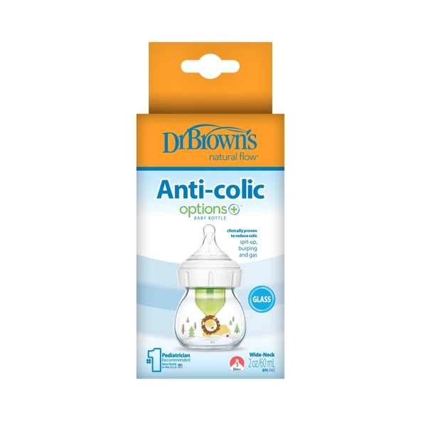 Dr.brown's Geniş Ağız Anti Kolik Options+ Cam Biberon 60 Ml - Resim 2