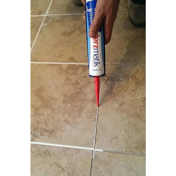 Profesyonel Beyaz Derz Dolgusu- 2 Ad. Suya Dayanıklı Fayans Derzi 450gr -Spatula - Silikon Tabancası - Resim 5