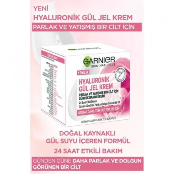 Garnier Hyaluronik Gül Jel-krem - Parlak Ve Yatışmış Bir Cilt Için Günlük Bakım Kremi - 4
