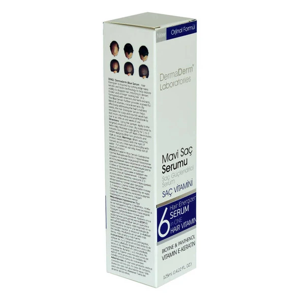 Mavi Saç Serumu Saç Güçlendirici Serum (Biotin Panthenol Vitamin E-Keratin) 125 ML - 5