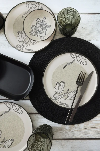 Keramika Shade Flowers Kahvaltı Takımı 10 Parça 4 kişilik 21847-48 - Resim 5