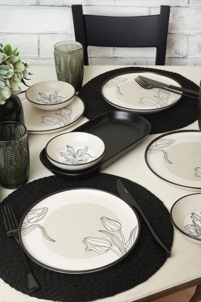 Keramika Shade Flowers Kahvaltı Takımı 10 Parça 4 kişilik 21847-48 - Resim 3