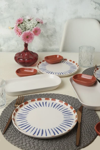 Keramika Red Line Kahvaltı Takımı 10 Parça 4 kişilik 21606 - Resim 2