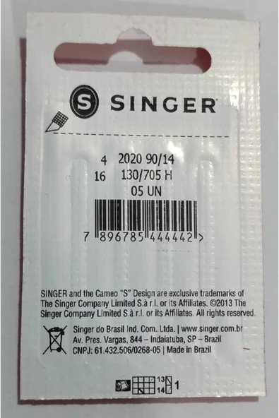 SİNGER  Singer Dikiş Makinesi İğnesi 90/14 Numara 2020 - 2