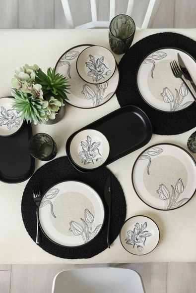 Keramika Shade Flowers Kahvaltı Takımı 10 Parça 4 kişilik 21847-48 ürün görseli 1