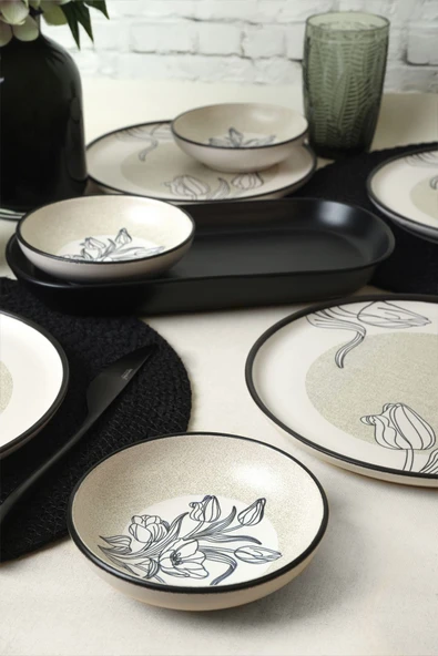 Keramika Shade Flowers Kahvaltı Takımı 10 Parça 4 kişilik 21847-48 - Resim 4