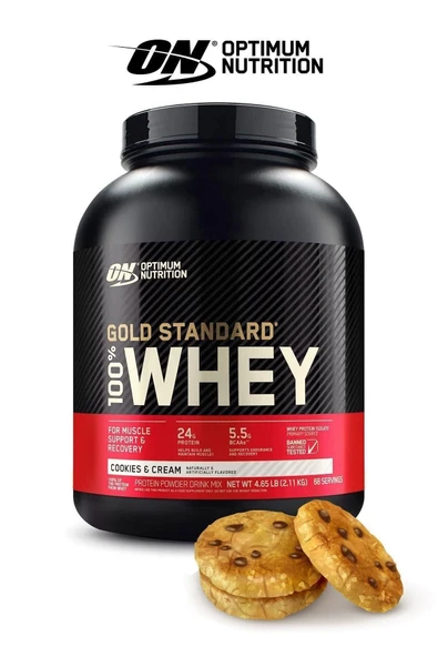 Optimum Nutrition  Optimum Kurabiye Aromalı Gold Standard Whey Protein Tozu 2273 gr