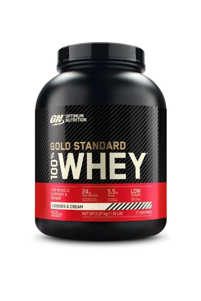 Optimum Nutrition  Optimum Kurabiye Aromalı Gold Standard Whey Protein Tozu 2273 gr - 2