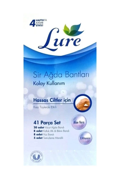 ilure  Lure Hassas Ciltler Için Sir Ağda Bantları Komple Set 41'li
