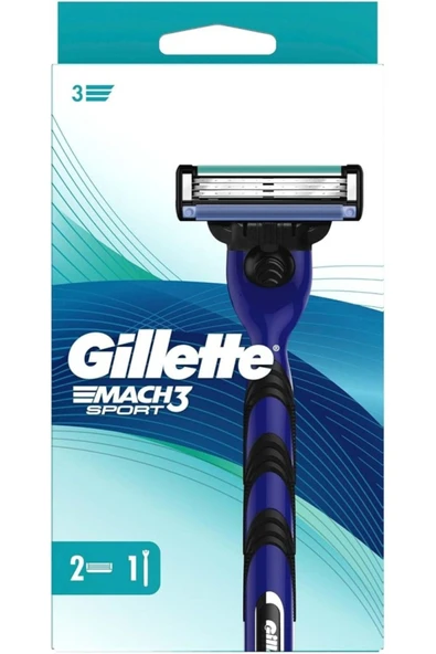 Orqinel  Gillette Mach3 Sport Tıraş Makinesi + 2 Adet Yedek Tıraş Bıçağı