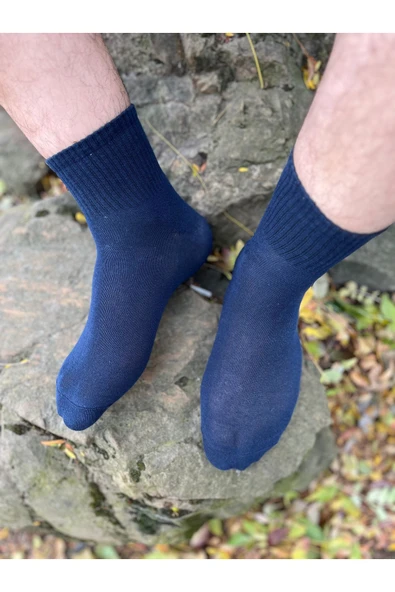 Mersella  Pamuklu Yumuşak Karışık 6'lı Erkek Soket Çorap Pamuklu Çorap Yumuşak Çorap - Resim 3