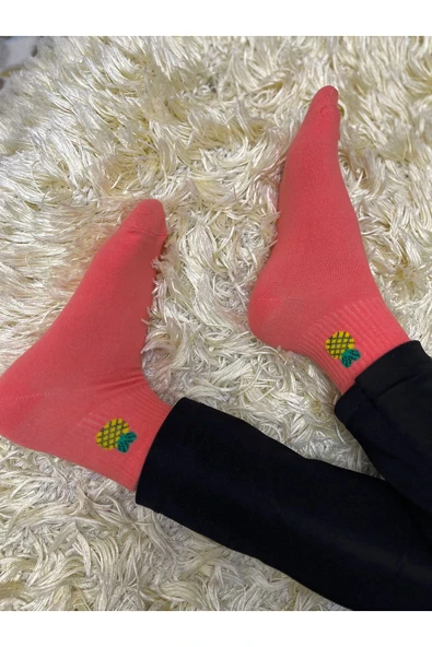 Mersella  Pamuklu Yumuşak Silonlu Kaymaz 12'li Kadın Babet Çorap Pamuklu Çorap - Resim 3