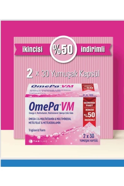 Omepa VM 30 Yumuşak Kapsül - İkincisi %50 İndirimli 2 Adet