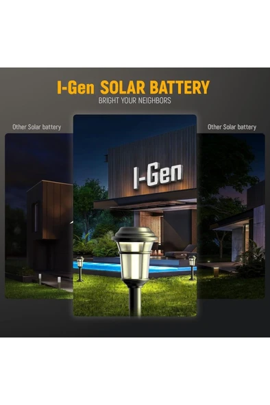 I-Gen B163 4 Adet AA 1100 mAh Şarj Edilebilir Kalem Pil 1.2V Ni-MH Solar Aydınlatma Uyumlu - 6