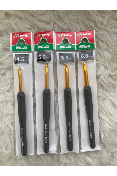 ByElifAyhan  Tulip Mind Tığ Set No:  4,5mm- 5mm- 5,5mm- 6mm ( 4 Adet )